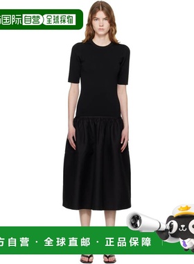 1h可退 潮奢 toteme 女士 黑色 Twinflower Tee 连衣裙 261WRD027