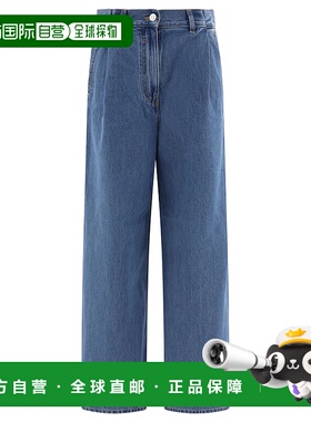 GIVENCHY 女士牛仔裤 BW514A5Z1F402 AW2024 浅蓝色 大牛仔裤