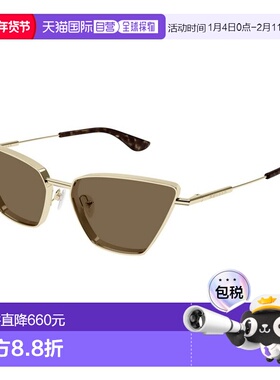 1h可退 潮奢 mcqueen 亚历山大 麦昆 女士 猫眼太阳镜 AM0501S