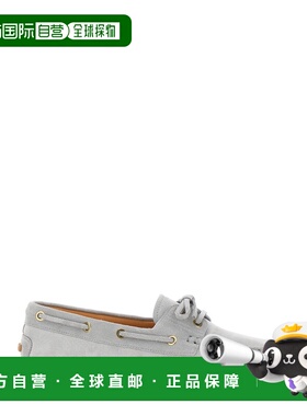 潮奢 TOD'S 托德斯 女士 浅蓝色杏仁头绑带皮质乐福鞋 XXW22L0JZ8