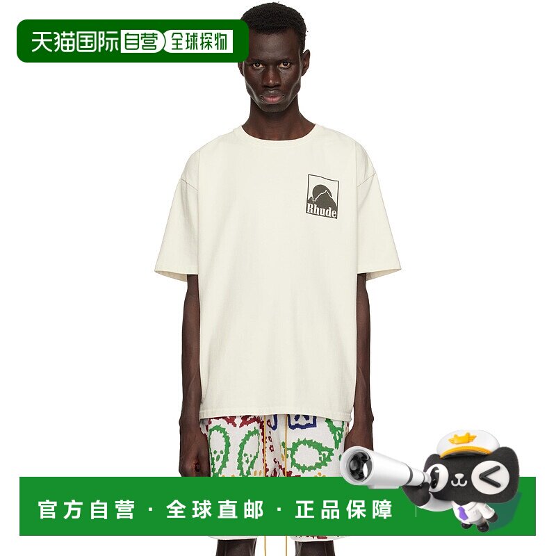 1h可退 潮奢 Rhude 男士 灰白色 Moonlight Badge T 恤 RHPS25TT0