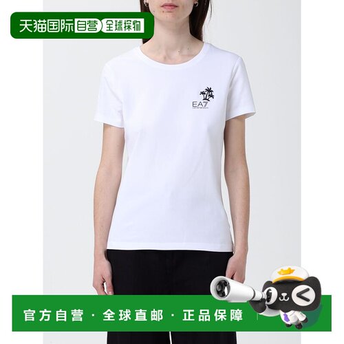 EA7 女士T恤 7W001022AF18401U0002 SS2026 白色 T-shirt in coto
