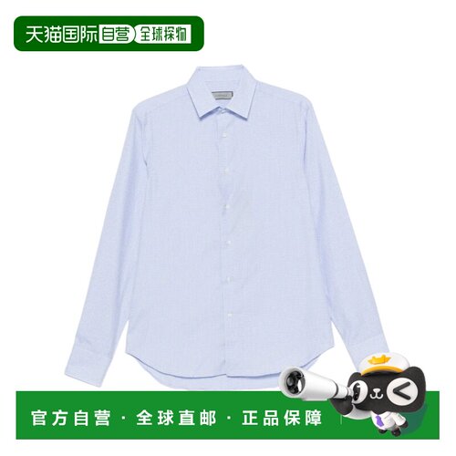 Canali 男士衬衫 GR03446NCL70A1402 SS2026 蓝色 长袖衬衫