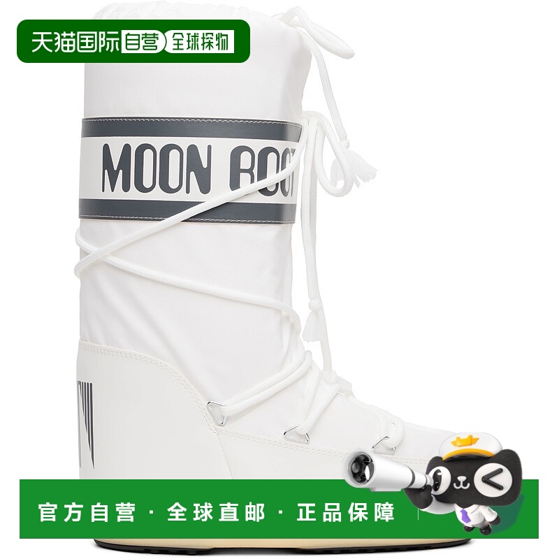 1h可退 潮奢 moon boot 月亮靴 女士 白色 Icon Nylon 中筒靴 80D
