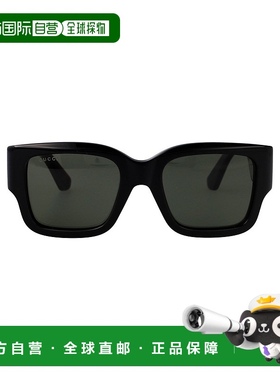 1h可退 GUCCI 女士眼镜 GG1663S001 AW2024 黑色 几何框太阳镜