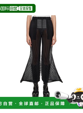 ISSEY MIYAKE 女士休闲裤 IM48FF15815 SS2025 黑色