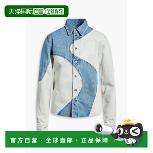 1h可退 潮奢 off-white 男士 Two-tone 牛仔布衬衫 OMYD045S23DEN