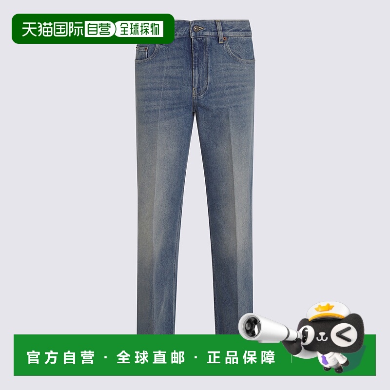 1h可退 VALENTINO 女士牛仔裤 7B3DD20G9HC558 AW2025 蓝色直筒裤