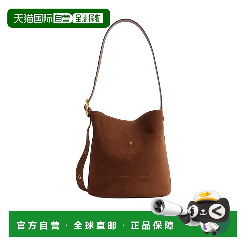 1h可退 COACH 女士斜挎包 CCC24B4WBR AW2025 棕色 Bleecker 水桶