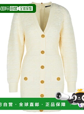 BALMAIN 女士连衣裙 FF0R8890KJ160KA AW2025 白色 长袖连衣裙