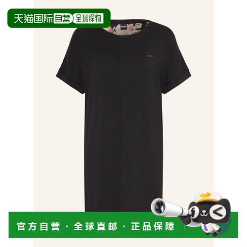 1h可退 BOSS 女士T恤 100315524113000 CO 黑色 ESSENCE Nightgow