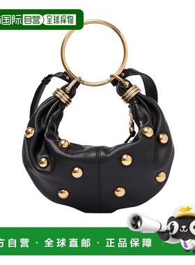 1h可退 CHLOÉ 女士斜挎包 C24WS611O41001 AW2024 黑色 徽标单肩