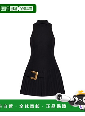 BALMAIN 女士连衣裙 GF1R3370WC090PA SS2026 黑色 Dress with a