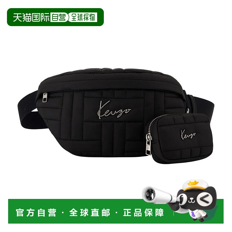 1h可退 KENZO 女士腰包 FF62SA717F03 AW2025 黑色 Kenzo Belt Ba