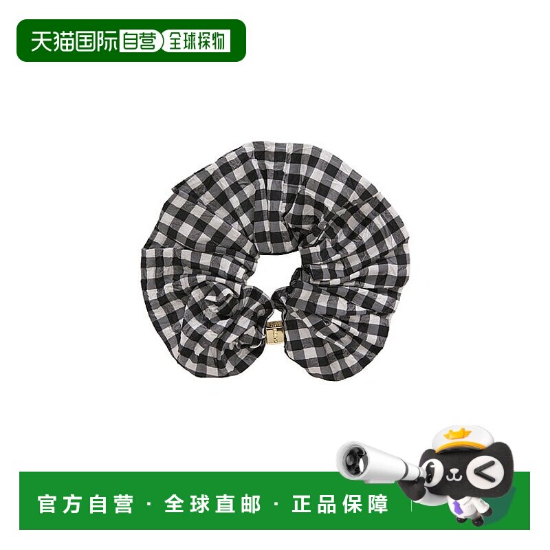 1h可退 潮奢 GANNI 甘尼 Taffeta 褶皱格纹发束 A6843