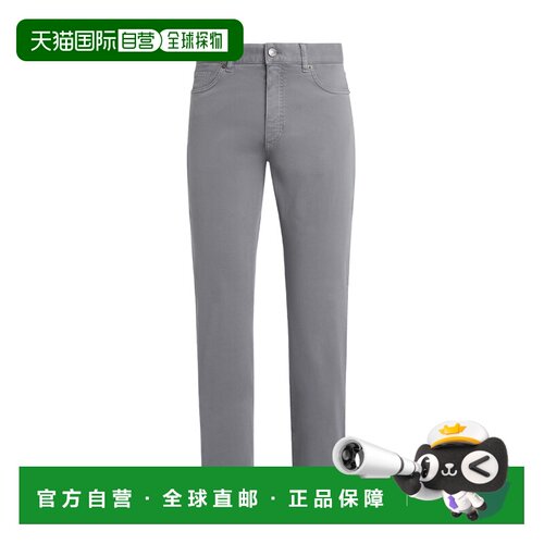 Z ZEGNA 男士牛仔裤 E8PZWCITY415 SS2025 黑色 徽标牛仔裤
