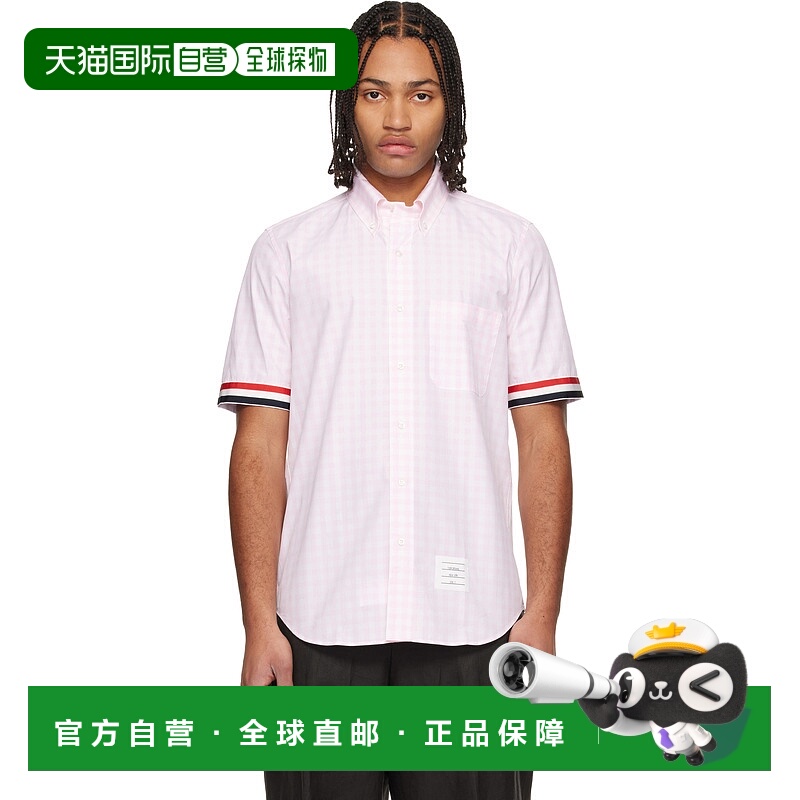 1h可退 潮奢 Thom Browne 汤姆 布朗 男士 粉色 & 白色 Gingham C