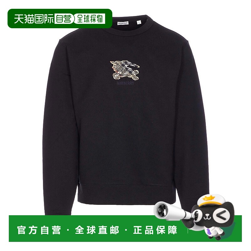 1h可退 BURBERRY 男士卫衣 8117102 AW2025 黑色 Black Sasha Swe