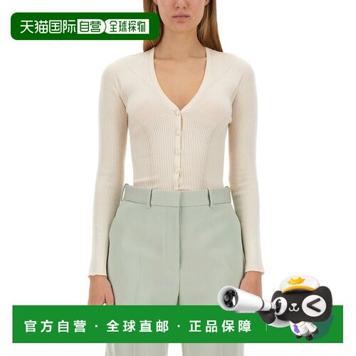 LANVIN 女士针织毛衣 RWCA0001 AW2023 白色羊绒