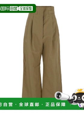 LOEWE 女士休闲裤 S359Y04X983220 SS2023 浅棕色 Linen wide leg