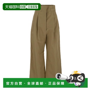 LOEWE 女士休闲裤 S359Y04X983220 SS2023 浅棕色 Linen wide leg