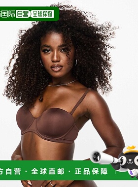 1h可退 潮奢 ASOS 女士 moulded 设计细纤维多穿法无肩带棕色文胸
