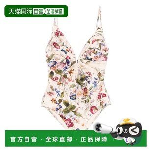 1h可退 潮奢 ZIMMERMANN 女士 Patience 褶裥印花泳衣 1530WRS264