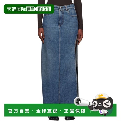 1h可退 潮奢 Coperni 女士 蓝色 Garter Belt 牛仔半身裙 COPJ101