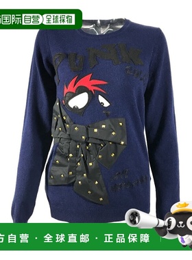 1h可退 MOSCHINO 女士针织毛衣 WS3G202X0297W79 AW2024 黑色