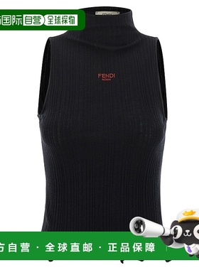 FENDI 女士马甲 FS9740AVFEF0GME AW2025 黑色 Black cotton tank