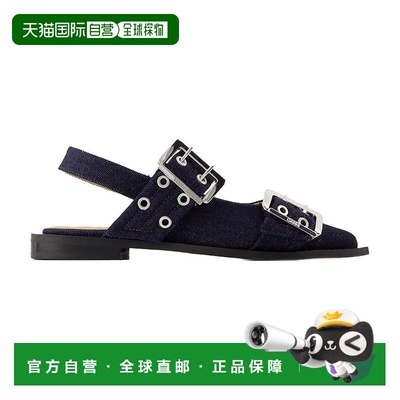 GANNI 女士芭蕾乐福鞋 S2797 AW2024 蓝色 Ganni Feminine Buckle
