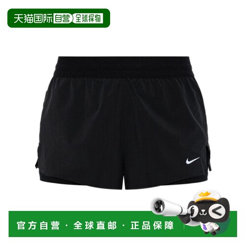NIKE 女士短裤 HJ5376010 AW2026 黑色 Swift  速干中腰二合一跑
