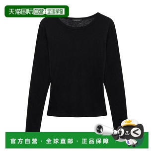 BING 女士 Sylvie 1h可退 T恤 ANINE 黑色精美针织长袖 A0811 潮奢