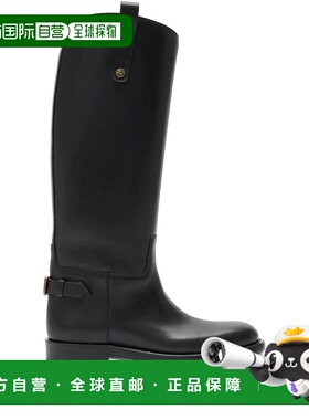 BURBERRY 女士靴子 8114385X AW2025 黑色长筒靴