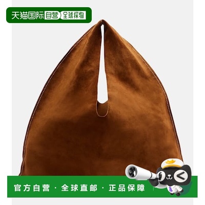 1h可退 潮奢 The Row 女士 Bindle 小号绒面革手提包