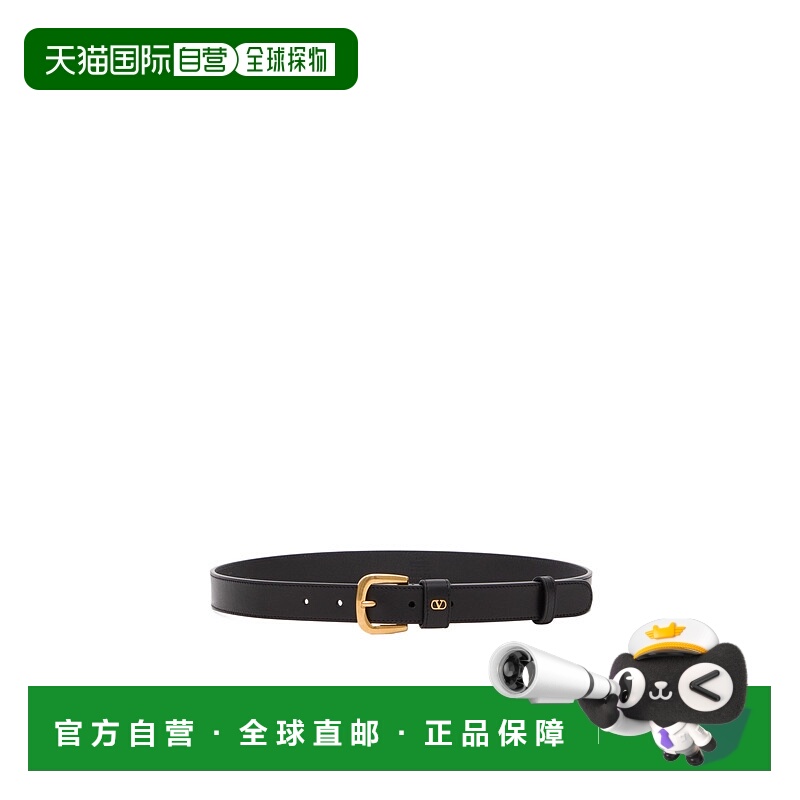 1h可退 VALENTINO 女士腰带 WT0SM1PPU0NO SS2025 黑色 徽标腰带