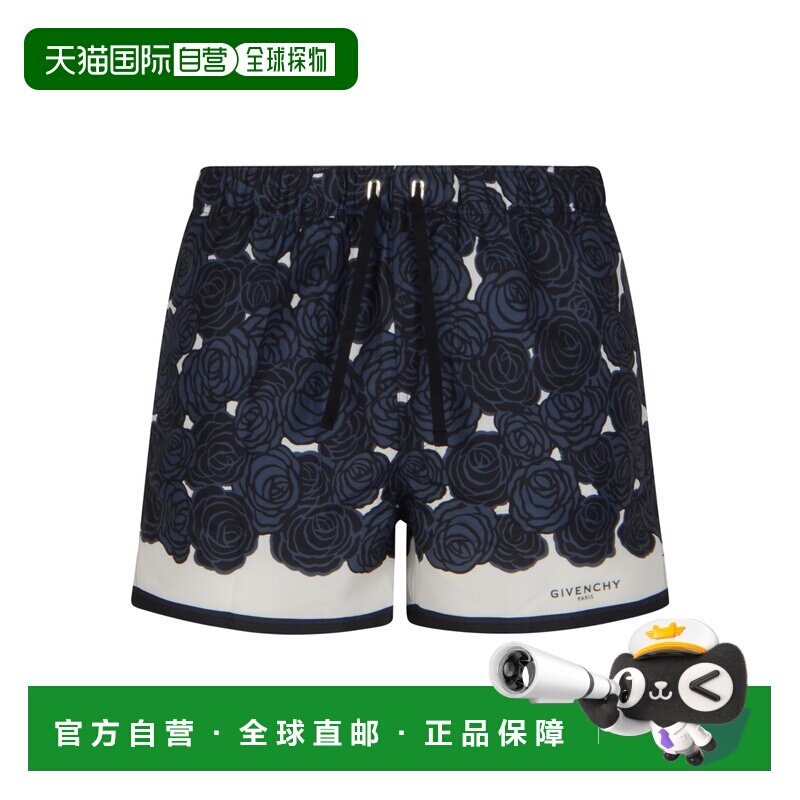 GIVENCHY 男士泳装 BMA01S1YJZ410 SS2026 蓝色 印花泳裤