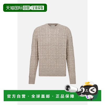1h可退 潮奢 DIOR 迪奥 男士 标志藤格纹毛衣 513M627A701