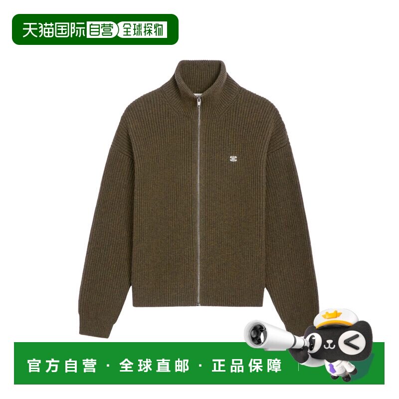 1h可退 CELINE 男士针织衫 RY09T0ZPVGCN6 CO 绿色 长袖羊毛毛衣