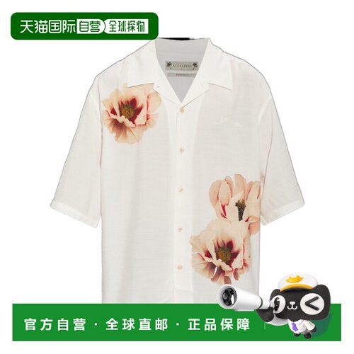 ALL SAINTS 男士衬衫 M046SFECRU AW2026 白色 花卉翻领短袖衬衫