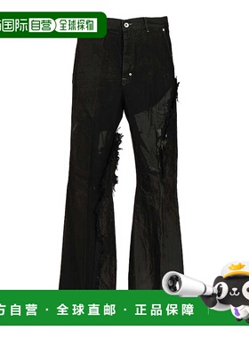 RICK OWENS 男士皮裤 RR02E1308BMCCL09 AW2025 黑色