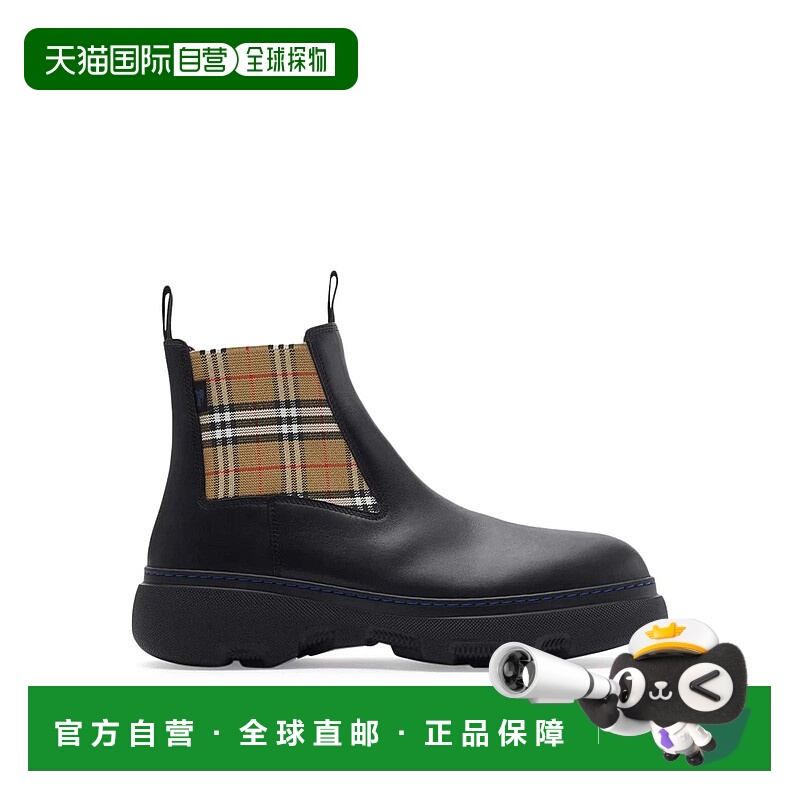 1h可退 BURBERRY 女士靴子 8105183 AW2025 黑色 Chelsea Creeper