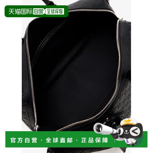 GUCCI 男士手提包 850220AAFOM1053 SS2026 黑色 GG Emblem旅行包