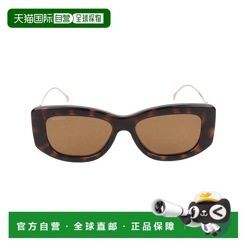 1h可退 GUCCI 女士眼镜 GG1566S002 AW2024 花色 几何框太阳镜