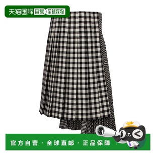 黑色 DIOR AW2022 251J70M1269X9330 格纹半身裙a字裙 女士半身裙