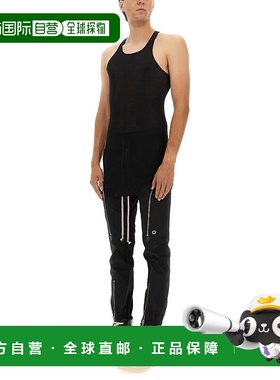 RICK OWENS 男士背心 RU02E1150MR09 AW2025 黑色 COTTON TOPS.