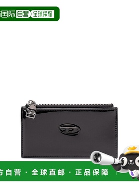 DIESEL 女士钱包 X10003P6255HA881 AW2025 黑色 Card holder wit