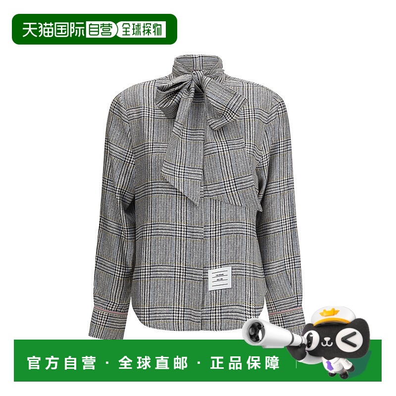 1h可退 潮奢 Thom Browne 汤姆 布朗 女士 印花真丝衫 FLL210AF10