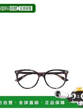 GUCCI 女士眼镜 GG0093O009 SS2024 古驰 黑色圆框平光镜