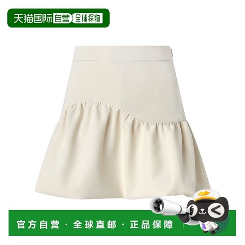 PINKO 女士半身裙 105767A2QVZ00 AW2025 米白色 Ruffled Miniski